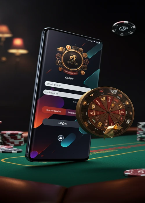 Login-Formular des Goat Spins Casinos mit Anmeldeoptionen und Branding für schnellen Zugang zu allen Spielen und Funktionen